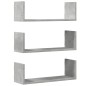 vidaXL Wandregale 3 Stk. Betongrau 58x18x18 cm Holzwerkstoff vidaXL Wandregale 3 Stk. Betongrau 58x18x18 cm Holzwerkstoff