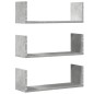 vidaXL Wandregale 3 Stk. Betongrau 58x18x18 cm Holzwerkstoff vidaXL Wandregale 3 Stk. Betongrau 58x18x18 cm Holzwerkstoff