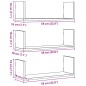 vidaXL Wandregale 3 Stk. Betongrau 58x18x18 cm Holzwerkstoff vidaXL Wandregale 3 Stk. Betongrau 58x18x18 cm Holzwerkstoff
