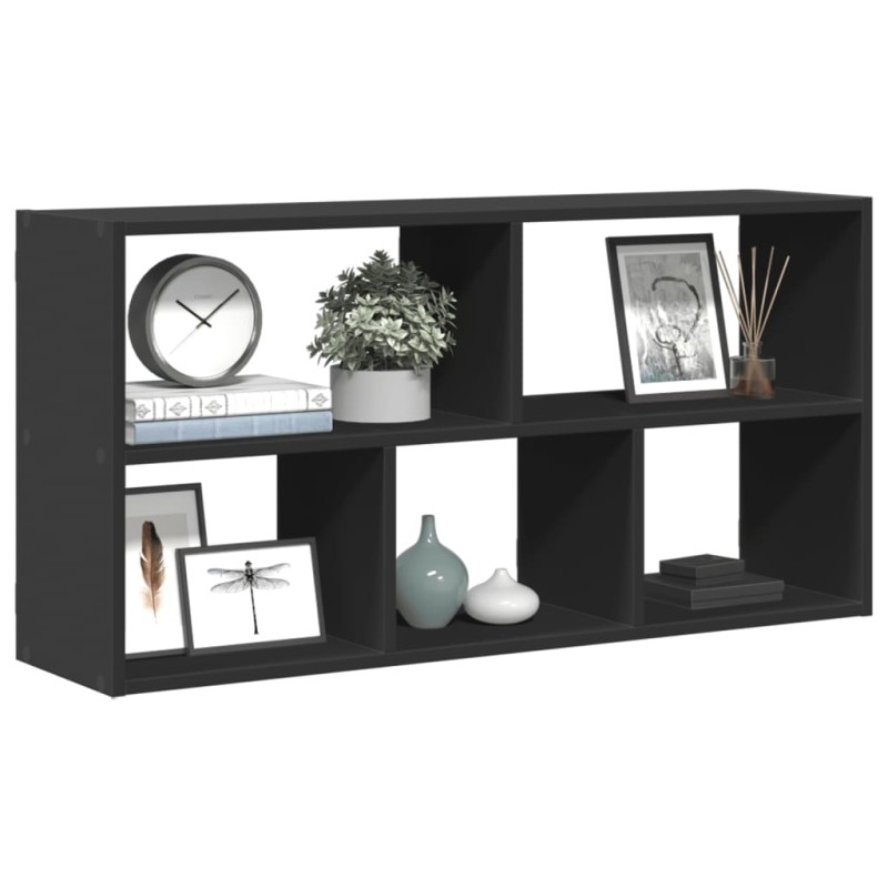 vidaXL Wandregal Schwarz 100x25x50 cm Holzwerkstoff vidaXL Wandregal Schwarz 100x25x50 cm Holzwerkstoff