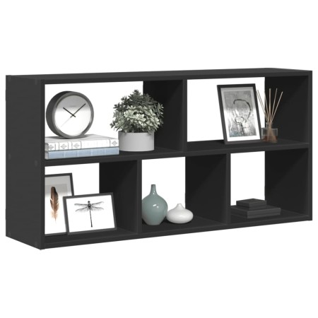 vidaXL Wandregal Schwarz 100x25x50 cm Holzwerkstoff
