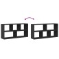 vidaXL Wandregal Schwarz 100x25x50 cm Holzwerkstoff vidaXL Wandregal Schwarz 100x25x50 cm Holzwerkstoff