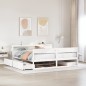 vidaXL Massivholzbett ohne Matratze Weiß 180x200 cm Kiefernholz vidaXL Massivholzbett ohne Matratze Weiß 180x200 cm Kiefernholz