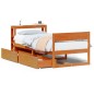 vidaXL Massivholzbett ohne Matratze Wachsbraun 90x200 Kiefernholz vidaXL Massivholzbett ohne Matratze Wachsbraun 90x200 Kiefernholz