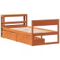 vidaXL Massivholzbett ohne Matratze Wachsbraun 90x200 Kiefernholz vidaXL Massivholzbett ohne Matratze Wachsbraun 90x200 Kiefernholz