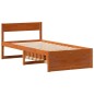 vidaXL Massivholzbett ohne Matratze Wachsbraun 90x200 Kiefernholz vidaXL Massivholzbett ohne Matratze Wachsbraun 90x200 Kiefernholz