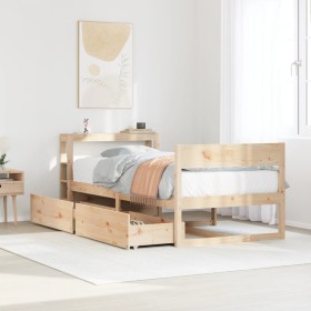 vidaXL Massivholzbett ohne Matratze 90x200 Kiefernholz