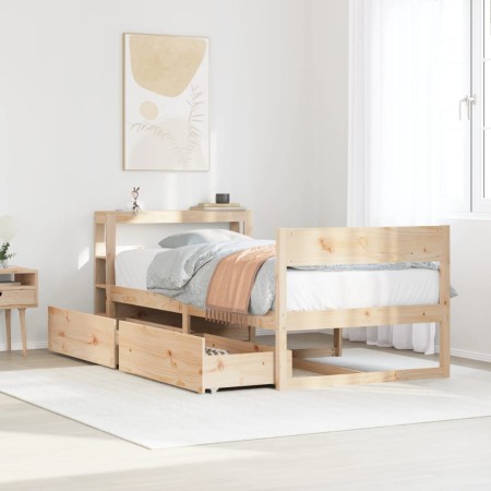 vidaXL Massivholzbett ohne Matratze 90x200 Kiefernholz