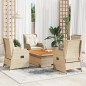 vidaXL 5-tlg. Garten-Lounge-Set mit Kissen Beige Poly Rattan vidaXL 5-tlg. Garten-Lounge-Set mit Kissen Beige Poly Rattan