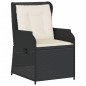 vidaXL 5-tlg. Garten-Lounge-Set mit Kissen Schwarz Poly Rattan vidaXL 5-tlg. Garten-Lounge-Set mit Kissen Schwarz Poly Rattan