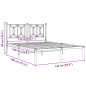 vidaXL Bettgestell mit Kopfteil Metall Schwarz 135x190 cm vidaXL Bettgestell mit Kopfteil Metall Schwarz 135x190 cm
