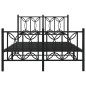 vidaXL Bettgestell mit Kopf- und Fußteil Metall Schwarz 120x200 cm vidaXL Bettgestell mit Kopf- und Fußteil Metall Schwarz 120x200 cm