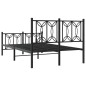 vidaXL Bettgestell mit Kopf- und Fußteil Metall Schwarz 120x200 cm vidaXL Bettgestell mit Kopf- und Fußteil Metall Schwarz 120x200 cm