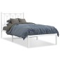 vidaXL Metallbett ohne Matratze mit Kopfteil Weiß 75x190 cm vidaXL Metallbett ohne Matratze mit Kopfteil Weiß 75x190 cm