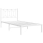 vidaXL Metallbett ohne Matratze mit Kopfteil Weiß 75x190 cm vidaXL Metallbett ohne Matratze mit Kopfteil Weiß 75x190 cm