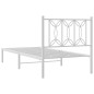 vidaXL Metallbett ohne Matratze mit Kopfteil Weiß 75x190 cm vidaXL Metallbett ohne Matratze mit Kopfteil Weiß 75x190 cm
