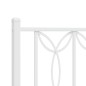 vidaXL Metallbett ohne Matratze mit Kopfteil Weiß 75x190 cm vidaXL Metallbett ohne Matratze mit Kopfteil Weiß 75x190 cm