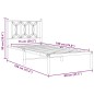 vidaXL Metallbett ohne Matratze mit Kopfteil Weiß 75x190 cm vidaXL Metallbett ohne Matratze mit Kopfteil Weiß 75x190 cm