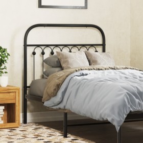 vidaXL Kopfteil Metall Schwarz 90 cm
