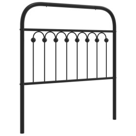 vidaXL Kopfteil Metall Schwarz 90 cm