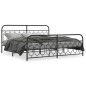 vidaXL Bettgestell mit Kopf- und Fußteil Metall Schwarz 200x200 cm vidaXL Bettgestell mit Kopf- und Fußteil Metall Schwarz 200x200 cm