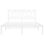 vidaXL Bettgestell mit Kopfteil Metall Weiß 140x200 cm vidaXL Bettgestell mit Kopfteil Metall Weiß 140x200 cm