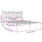 vidaXL Bettgestell mit Kopfteil Metall Weiß 140x200 cm vidaXL Bettgestell mit Kopfteil Metall Weiß 140x200 cm