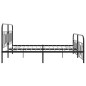 vidaXL Bettgestell mit Kopf- und Fußteil Metall Schwarz 183x213 cm