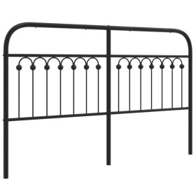 vidaXL Kopfteil Metall Schwarz 160 cm