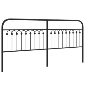vidaXL Kopfteil Metall Schwarz 193 cm