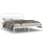vidaXL Bettgestell mit Kopfteil Metall Weiß 183x213 cm vidaXL Bettgestell mit Kopfteil Metall Weiß 183x213 cm