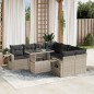 vidaXL 9-tlg. Garten-Sofagarnitur mit Kissen Hellgrau Poly Rattan vidaXL 9-tlg. Garten-Sofagarnitur mit Kissen Hellgrau Poly Rattan