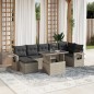 vidaXL 8-tlg. Garten-Sofagarnitur mit Kissen Hellgrau Poly Rattan vidaXL 8-tlg. Garten-Sofagarnitur mit Kissen Hellgrau Poly Rattan