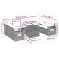 vidaXL 10-tlg. Garten-Sofagarnitur mit Kissen Hellgrau Poly Rattan vidaXL 10-tlg. Garten-Sofagarnitur mit Kissen Hellgrau Poly Rattan