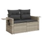 vidaXL 11-tlg. Garten-Sofagarnitur mit Kissen Hellgrau Poly Rattan vidaXL 11-tlg. Garten-Sofagarnitur mit Kissen Hellgrau Poly Rattan