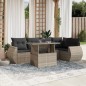 vidaXL 7-tlg. Garten-Sofagarnitur mit Kissen Hellgrau Poly Rattan vidaXL 7-tlg. Garten-Sofagarnitur mit Kissen Hellgrau Poly Rattan