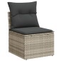 vidaXL 7-tlg. Garten-Sofagarnitur mit Kissen Hellgrau Poly Rattan vidaXL 7-tlg. Garten-Sofagarnitur mit Kissen Hellgrau Poly Rattan