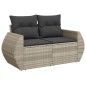 vidaXL 7-tlg. Garten-Sofagarnitur mit Kissen Hellgrau Poly Rattan vidaXL 7-tlg. Garten-Sofagarnitur mit Kissen Hellgrau Poly Rattan