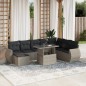 vidaXL 9-tlg. Garten-Sofagarnitur mit Kissen Hellgrau Poly Rattan vidaXL 9-tlg. Garten-Sofagarnitur mit Kissen Hellgrau Poly Rattan
