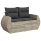 vidaXL 9-tlg. Garten-Sofagarnitur mit Kissen Hellgrau Poly Rattan vidaXL 9-tlg. Garten-Sofagarnitur mit Kissen Hellgrau Poly Rattan