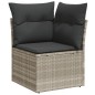 vidaXL 9-tlg. Garten-Sofagarnitur mit Kissen Hellgrau Poly Rattan vidaXL 9-tlg. Garten-Sofagarnitur mit Kissen Hellgrau Poly Rattan
