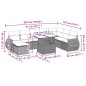 vidaXL 9-tlg. Garten-Sofagarnitur mit Kissen Hellgrau Poly Rattan vidaXL 9-tlg. Garten-Sofagarnitur mit Kissen Hellgrau Poly Rattan