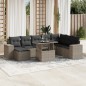 vidaXL 9-tlg. Garten-Sofagarnitur mit Kissen Hellgrau Poly Rattan vidaXL 9-tlg. Garten-Sofagarnitur mit Kissen Hellgrau Poly Rattan