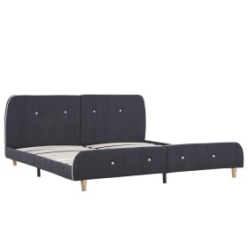 vidaXL Bettgestell Dunkelgrau Stoff 180x200 cm