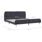 vidaXL Bettgestell Dunkelgrau Stoff 180x200 cm vidaXL Bettgestell Dunkelgrau Stoff 180x200 cm