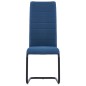 vidaXL Freischwinger 4 Stk. Blau Stoff vidaXL Freischwinger 4 Stk. Blau Stoff