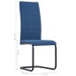vidaXL Freischwinger 4 Stk. Blau Stoff vidaXL Freischwinger 4 Stk. Blau Stoff