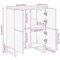 vidaXL Sideboard 60x34x75 cm Massivholz Akazie vidaXL Sideboard 60x34x75 cm Massivholz Akazie