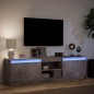 vidaXL TV-Schrank mit LED-Beleuchtung Betongrau 180x34x50 cm vidaXL TV-Schrank mit LED-Beleuchtung Betongrau 180x34x50 cm