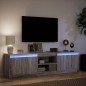 vidaXL TV-Schrank mit LED-Beleuchtung Grau Sonoma 180x34x50 cm vidaXL TV-Schrank mit LED-Beleuchtung Grau Sonoma 180x34x50 cm